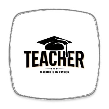 Teacher Lehrer Lehrerin Schule Beruf - Viereckiger Kühlschrankmagnet - Weiß - Vorne
