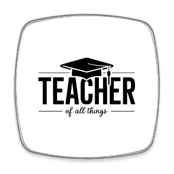 Teacher Lehrer Lehrerin Schule Beruf - Viereckiger Kühlschrankmagnet - Weiß - Vorne
