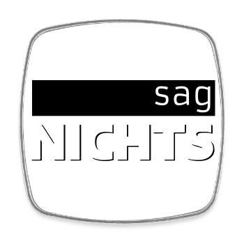 sag NICHTS - Viereckiger Kühlschrankmagnet - Weiß - Vorne