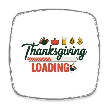 Thanksgiving Chargement Barre de chargement de Thanksgiving - Magnet carré - blanc - Devant