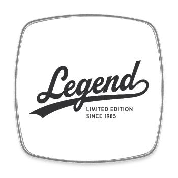 Legend Limited Edition Since 1985 - Viereckiger Kühlschrankmagnet - Weiß - Vorne