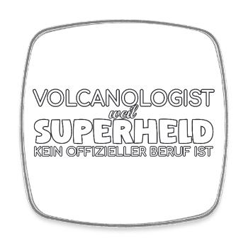Volcanologist Superheld Volcanology - Viereckiger Kühlschrankmagnet - Weiß - Vorne