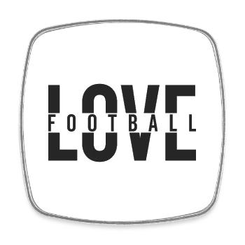 LOVE FOOTBALL USA American Football - Square fridge magnet - white - Front