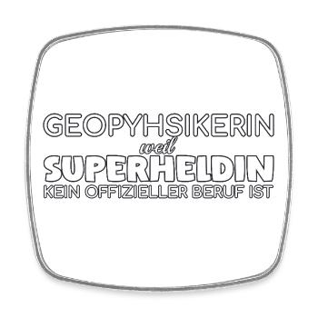 Géophysicienne, super-héroïne, géophysique - Magnet carré - blanc - Devant