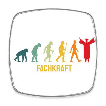 Fachkraft - Viereckiger Kühlschrankmagnet - Weiß - Vorne