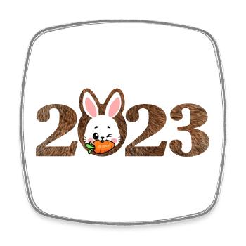 2023 - Year of the Rabbit | Chinese New Year 2023 - Square fridge magnet - white - Front