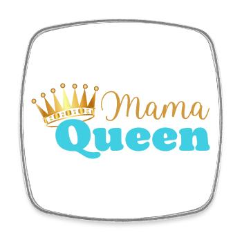 Mama queen - maman reine - cadeau fête des mères - Magnet carré - blanc - Devant