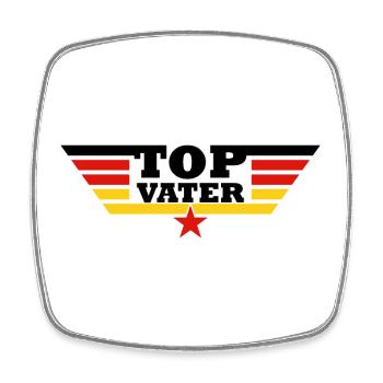 Vater und Sohn - Viereckiger Kühlschrankmagnet - Weiß - Vorne