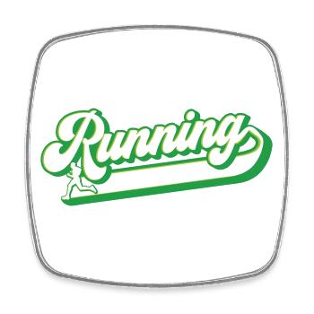 Coureur de course à pied | Couleurs changeantes - Magnet carré - blanc - Devant