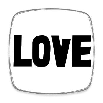 ICH LIEBE DICH. ICH HABE GERADE GEHEIRATET. Junggesellinnenabschied. VALENTINSTAG - Viereckiger Kühlschrankmagnet - Weiß - Vorne