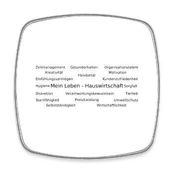 My Life - Housekeeping (dark design) - Square fridge magnet - white - Front