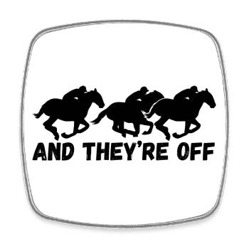 Horse Racing And They're Off Design - Square fridge magnet - white - Front