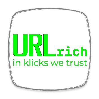 URLrich-in clicks we trust - Square fridge magnet - white - Front