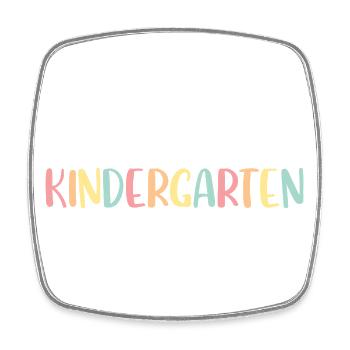 Kindergartenkind Regenbogen Ich bin jetzt im - Viereckiger Kühlschrankmagnet - Weiß - Vorne