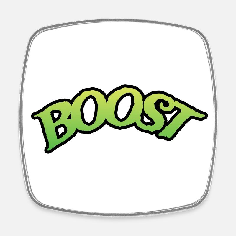BOOST - Square fridge magnet - white