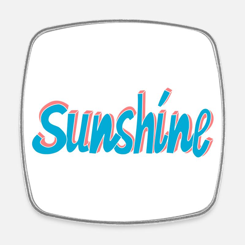 Sunshine - Viereckiger Kühlschrankmagnet - Weiß