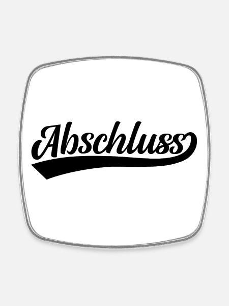 Abschluss - Viereckiger Kühlschrankmagnet - Weiß