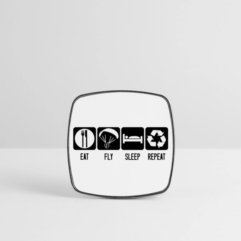 Paramotor Eat Fly Sleep Repeat - Paramotor White Square fridge magnet