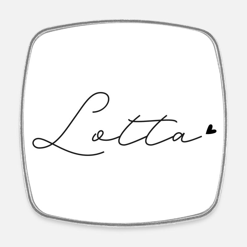 Name Lotta - Viereckiger Kühlschrankmagnet - Weiß