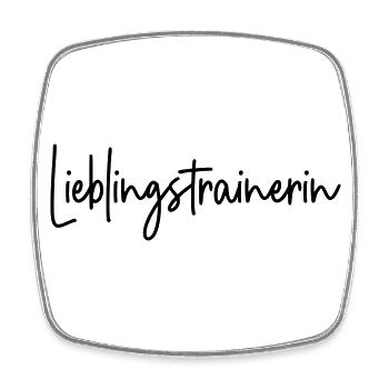 Lieblingstrainerin - Viereckiger Kühlschrankmagnet - Weiß - Vorne