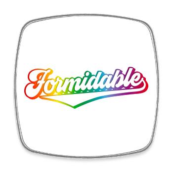 Formidable Rainbow Power - Square fridge magnet - white - Front