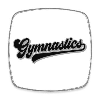Gymnastics | Farben änderbar - Viereckiger Kühlschrankmagnet - Weiß - Vorne