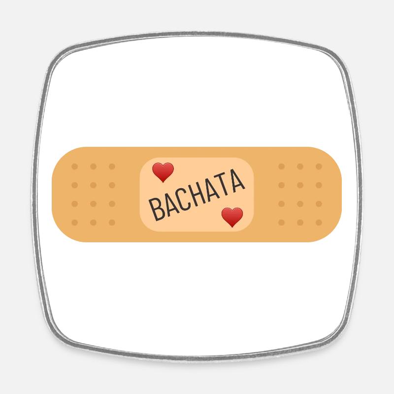Bachata dance - Square fridge magnet - white