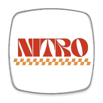 Nitro - Magnet carré - blanc - Devant