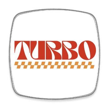 Turbo - Magnet carré - blanc - Devant