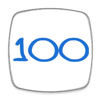 100. 100 YEARS. 100th ANNIVERSARY. 100 BIRTHDAY - Square fridge magnet - white - Front