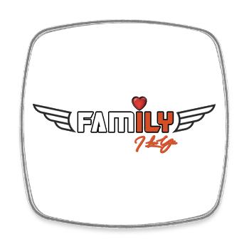 Family wings 1 - Square fridge magnet - white - Front