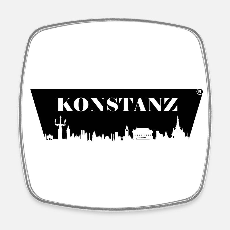 Konstanz skyline - Viereckiger Kühlschrankmagnet - Weiß