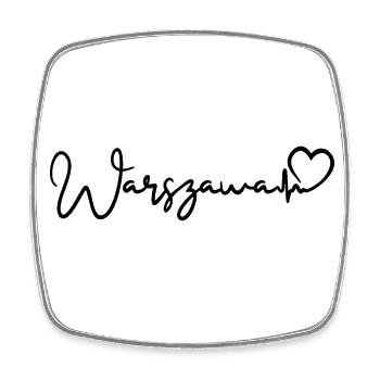 Warszawa Heartbeat Warsaw - Square fridge magnet - white - Front
