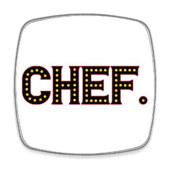 Chef | Couleurs changeantes - Magnet carré - blanc - Devant