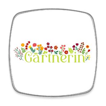 Gärtnerin - Viereckiger Kühlschrankmagnet - Weiß - Vorne