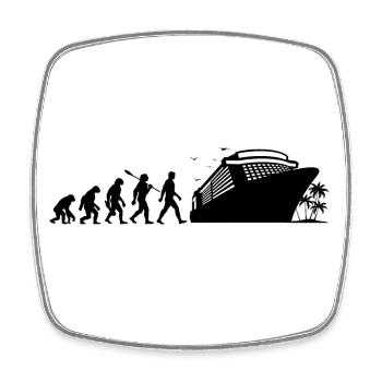 Croisière Evolution - Croisière - Vacances - Magnet carré - blanc - Devant
