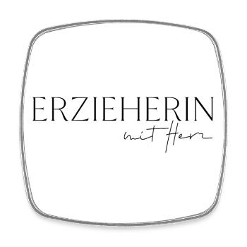 Erzieherin mit Herz - Viereckiger Kühlschrankmagnet - Weiß - Vorne