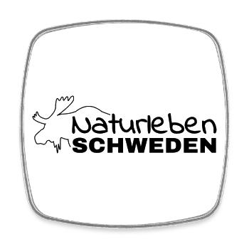 Logo Naturleben Schweden - Viereckiger Kühlschrankmagnet - Weiß - Vorne