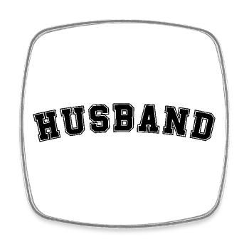 Husband - Square fridge magnet - white - Front