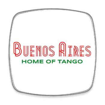 Buenos Aires, berceau du tango - - Magnet carré - blanc - Devant