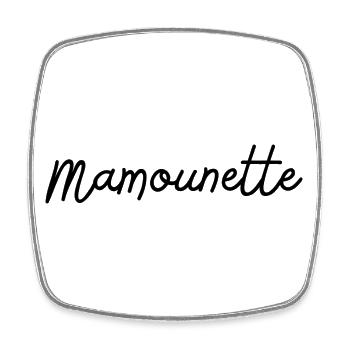 Mamounette - Magnet carré - blanc - Devant
