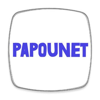 PAPOUNET. PAPA. FÊTE DES PÈRES. BONNE FÊTE PAPA - Magnet carré - blanc - Devant