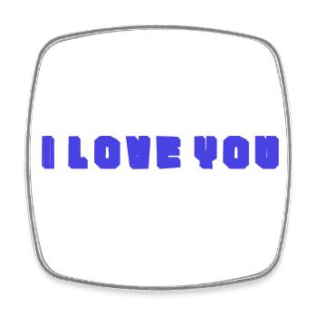I LOVE YOU. CHRISTMAS. YEAR. ANNIVERSARY. RETIREMENT - Square fridge magnet - white - Front