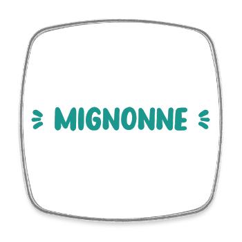 Niedlich - Viereckiger Kühlschrankmagnet - Weiß - Vorne