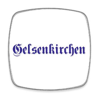 Texte de Gelsenkirchen | Couleurs changeantes - Magnet carré - blanc - Devant