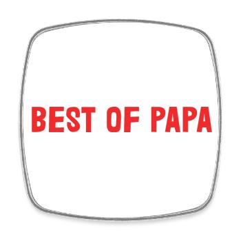 PAPA. VATERTAG. FROHER VATERTAG. ALLES GUTE ZUM GEBURTSTAG. - Viereckiger Kühlschrankmagnet - Weiß - Vorne