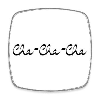 Cha-Cha-Cha Dance Latin Dance - Square fridge magnet - white - Front