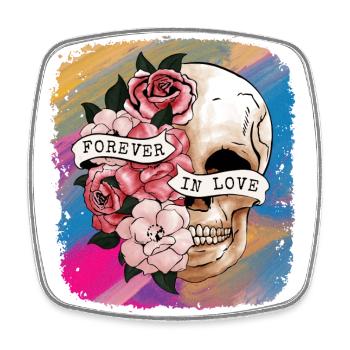 Saint-Valentin Amour pour toujours - Magnet carré - blanc - Devant