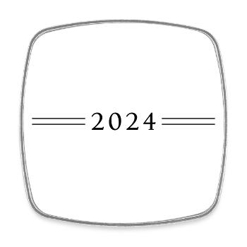 Ligne de l’année 2024 - Magnet carré - blanc - Devant