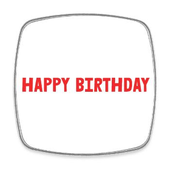 ALLES GUTE ZUM GEBURTSTAG. ALLES GUTE ZUM GEBURTSTAG. JAHRESTAG. - Viereckiger Kühlschrankmagnet - Weiß - Vorne